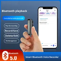 Grabadora de Voz con Activación por IA, Material ABS, Formato de Archivo WAV, Conectividad USB y Clip para Teléfono Móvil, Ideal para Reuniones