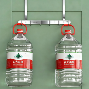 Nuevo Perchero Metálico Multiusos para Puerta, Plateado Pulido, para Cocina, Baño, Entrada, Almacenamiento de Ropa - Product Image 4