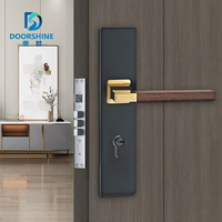 En ligne de luxe en aluminium alliage de zinc laiton Manija De Puerta Madera ensemble de panneaux de verrouillage à clé pour la maison vie privée intérieur levier poignées de porte