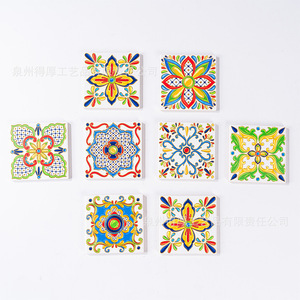 Aimants de réfrigérateur en céramique de style portugais, carrés, lot de plusieurs pièces, thème de la ville de Porto, cadeau souvenir - Product Image 4