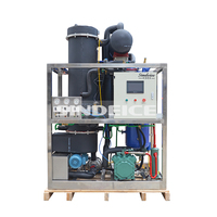 Machine à glaçons tubulaires en acier inoxydable 1 tonne/24h, excellent prix, stockage 500kg pour salons de thé, restaurants, avec système PLC