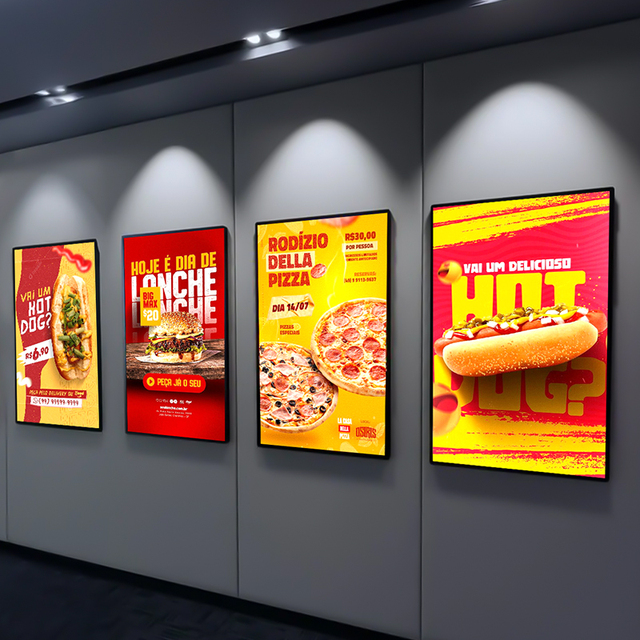 Manufacturer Custom Ultra Thin LED Light Box Wall Mounted Illuminated Poster Display Menu Frame for Restaurant Retail