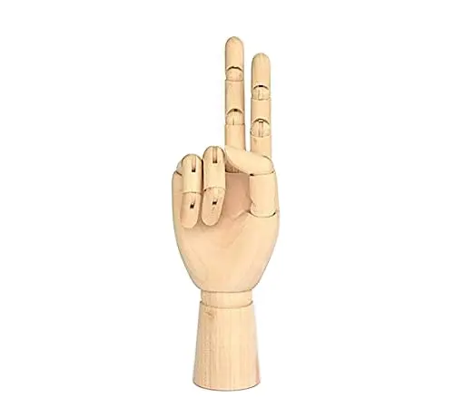 Wood Artist Drawing Manikin Articulated Mannequin with Wooden Flexible Fingers