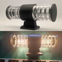 Lampu Dinding LED Aluminium dengan Diffuser Kaca Tempered E27 Tahan Air IP65 untuk Kamar Tidur Kantor Koridor AC85-265V 3000K 4000K 6500K
