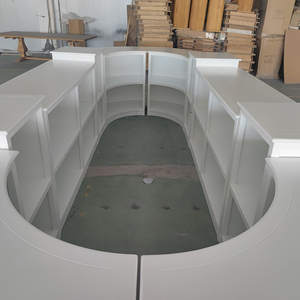 <span class=keywords><strong>Bancone</strong></span> <span class=keywords><strong>Bar</strong></span> Ovale Combinato di Alta Qualità in Legno Massello per Eventi e Matrimoni - Product Image 6