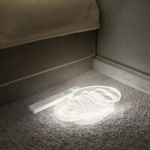 5V COB <strong>LED</strong> RGB Smart <strong>Strip</strong> Lights Self-Adhesive USB Charging <strong>Motion</strong> <strong>Sensor</strong> White PCB Plug-in Battery Box No Wiring Required - Product Image 1