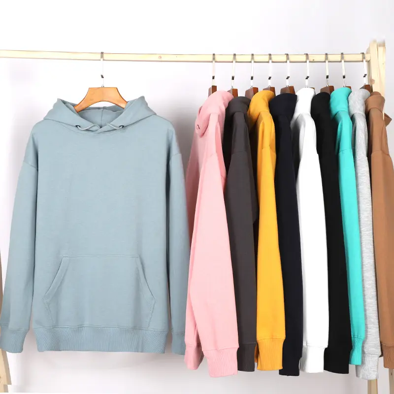 Áo Hoodie hai mặt cotton Phiên bản lớn của đoạn vai phong cách thoải mái Áo len vai treo Áo Hoodie Nhiều màu