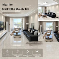 Carreaux de porcelaine gris effet marbre brillant, style minimaliste moderne, pour revêtement de sol complet, 800x800, antidérapants, Guangdong Foshan