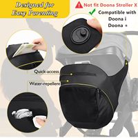 Sac de rangement à clipser pour poussette et siège auto, capacité moyenne, résistant à l'eau, sac à couches avec fermeture éclair antidérapante, sac toutes saisons