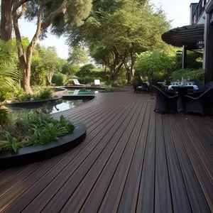 Interblocco wpc decking piastrelle all'aperto balcone giardino terrazzo Splicing pavimento in legno di plastica esterno
