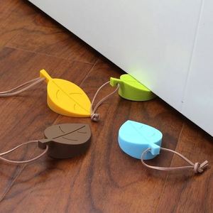 Creative Leaf Shape Silicone Multi-Functional Portable Door <b>Stopper</b> NonSlip Windproof Door Wedge Child Proof Anti-Pinch Door - Product Image 1