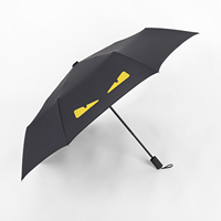 Parapluie de voyage miniature noir sur mesure, imperméable et pliable, pour cadeaux et promotion