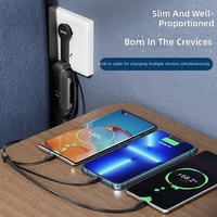 Kabel Charger Ponsel Retractable Paifanxing Multi-Fungsi Satu-Ke-Tiga Kompatibel untuk Transfer Data USB-C Grosir