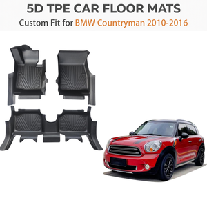 Tapis de sol de voiture 5D TPE sur mesure pour BMW Countryman |   Tapis de sol imperméables toutes saisons, ensemble complet, 3,5 mm, prix usine OEM - Product Image 2