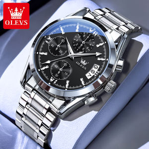 OLEVS 2987 de lujo de buena calidad Oem diseñador logotipo personalizado deportes inoxidable Casual marca cronógrafo impermeable reloj de cuarzo - Product Image 2