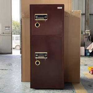 Home Office Large Double-door Fingerprint Password Key <b>Lock</b> Steel <b>Safe</b> 1 Meter High Durable Storage Confidential File Cabinet - Product Image 1