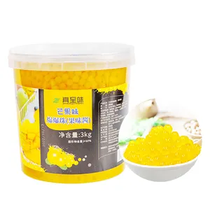3 Kg Mango Popping Boba Multiple Fruit Flavours Burst Juicy European Standard Factory Direct Sell For Bubble Tea Topping Add-On