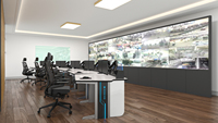 Console de contrôle de la circulation intelligente haut de gamme Kesino, décoration lumineuse LED, console de salle de contrôle CCTV, console de centre de diffusion