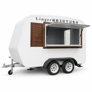 Remorque à glaces et jus 4,8 m style rétro Airstream, structure en aluminium, compartiments isolés, cuisine mobile extérieure - Product Image 6