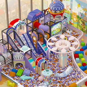 Aoleao Custom Morandi <b>Indoor</b> Playground Ball Pit <b>Slide</b> Climbing Parent-Child Interactive for Mall Soft Play CE TUV Certified - Product Image 1