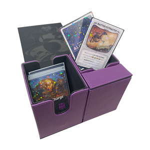 Caja de almacenamiento de cuero Yugioh para cartas, estuche de almacenamiento para juegos de mesa y dados - Product Image 6