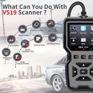 Mới Đến V519 Tự Động OBD 2 <span class=keywords><strong>Code</strong></span> <span class=keywords><strong>Reader</strong></span> Toàn Diện Xe OBD2 <span class=keywords><strong>Scanner</strong></span> Với Đầy Đủ ABS Động Cơ Phân Tích Chức Năng 1-Năm Bảo Hành - Product Image 5