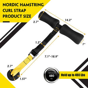 Sangle de curl pour les ischio-jambiers réglable Wellshow, squats espagnols, équipement de fitness à domicile, curls nordiques, entraînement abdominal - Product Image 2