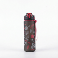 Bouteille d'eau sport pour enfants 800 ml avec paille, couvercle anti-fuite, écologique, pour l'école, les activités de plein air, la randonnée et le camping