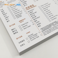 Hôtel hotpot restaurant inscriptible et déchirure pu impression de livre de Menu servir pad