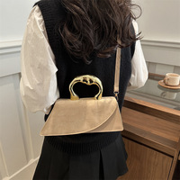 Sac à main tendance 2025, design simple et haut de gamme, texture unique, sac à bandoulière polyvalent, carré moyen, polyester
