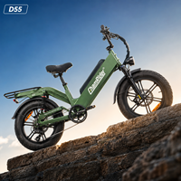 8A Schnellladung 48V 55Ah Elektrofahrrad 240KM Reichweite Hochfester Aluminiumrahmen Essenslieferung Cargo E-Bike D55