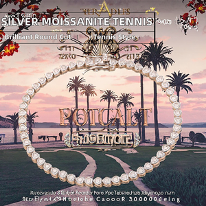 Venta al por mayor de pulseras de tenis clásicas de plata de ley S925 con moissanita de 3 mm, chapadas en rodio, corte brillante para mujer, NGTC - Product Image 2