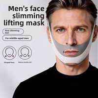 Appareil de remodelage du visage en V pour hommes avec ions négatifs pour raffermir la peau, réduire les rides et sculpter la mâchoire (double menton)