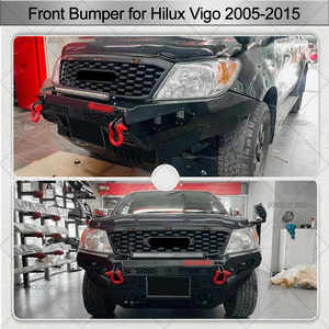 Parachoques Delantero Armando para Hilux <span class=keywords><strong>Vigo</strong></span> 2005-2015, Resistente, de Acero, Preparado para Cabrestante, 4x4 Todoterreno con Soporte para Luz LED - Product Image 6