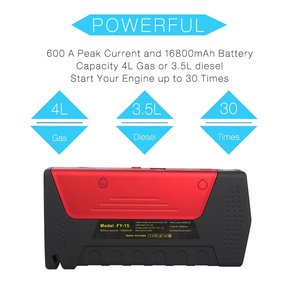 Démarreur de batterie portable Car Jump 50800 avec booster de batterie d'urgence 600A - Product Image 6