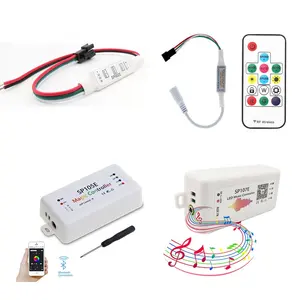 SP108E/110E Addressable LED Wifi Dimmer Controller DC 5-24V 2048 Pixels for 1903 WS2812 Programmable RGB LED Magic Color Strip