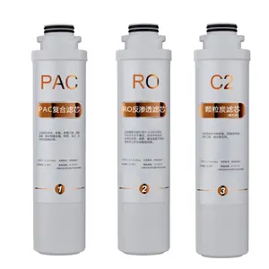 PAC composite filter RO reverse osmosis filter C2 carbon water filters 3 IN 1 for replacement 3 pcs in 1 set