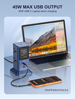 Multiprise tour LDNIO SC2-1 en gros, 2500W, 4 prises CA, USB-C 45W PD à charge rapide, avec affichage LED et cordon de 2m