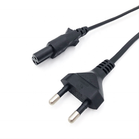Prise électrique à 2 broches de sécurité, fil d'alimentation de 250V, approuvé corée, KC, 2pin