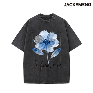 T-shirt Oversize in Cotone Lavato con Stampa a Tema 'Sorridi, Scegli la Speranza Più della Sospettanza' in Stile Retrò Casual USA - Product Image 4