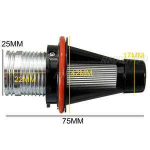 2 ampoules LED Angel Eyes Halo Ring Light blanches 6000K 10W/ampoule pour phares BMW E39 X5 E60 E63 E64 E53 sans erreur - Product Image 3