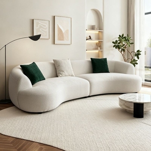 Meubles de canapé de salon crème de haute qualité canapé incurvé luxe doux Designer Lounge <span class=keywords><strong>Suite</strong></span> canapé canapés minimalistes pour la maison - Product Image 1