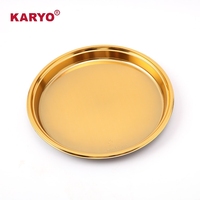 KARYO KY-321 avec impression personnalisée couvercle anti-buée blister jetable or Sushi fruit collation emballage alimentaire à emporter plateau à sushi rond