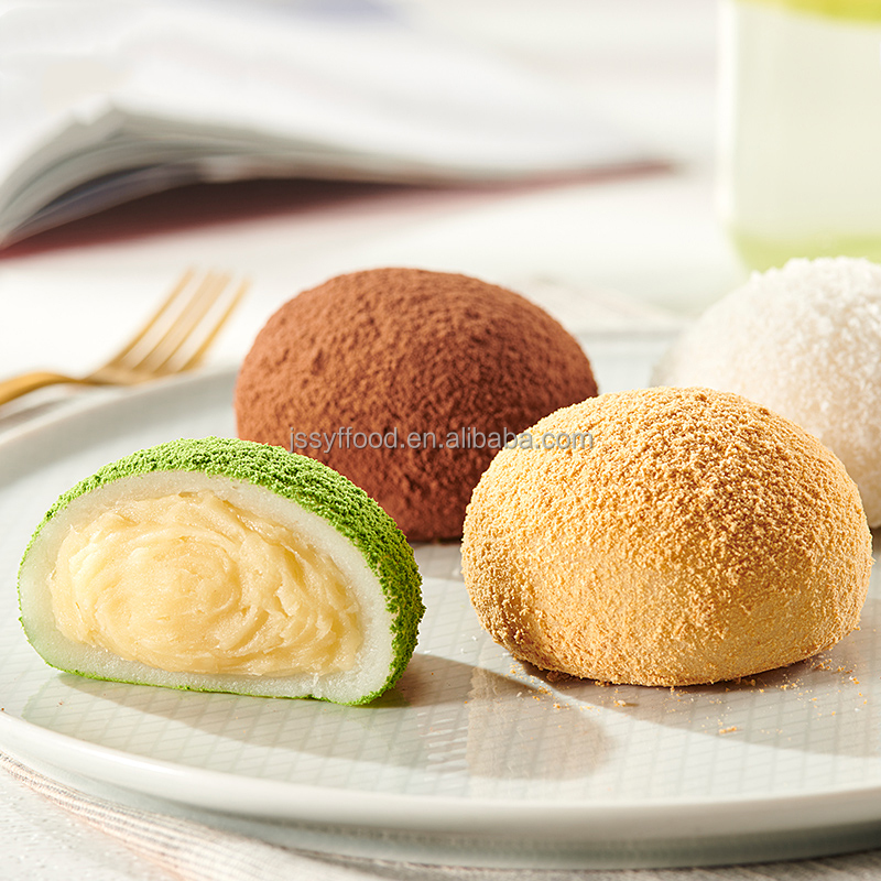 Popular Hot sale japanese snacks Chocolate matcha sticky rice Cake Mochi snacks dafu