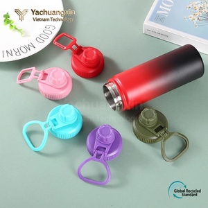 Universal Water Bottle Lid With Carabiner Clip Black 2 Pack For Hiking Camping <b>Outdoor</b> Use - Product Image 6