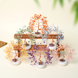 Nouveautés : Arbre à Argent en Cristal de Guérison Fait Main avec Base en Jade Blanc et Éclats de Cristal Naturel pour la Décoration - Product Image 5