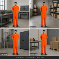 Combinaison de travail personnalisée pour homme à manches courtes, combinaison une pièce, uniforme de mécanicien d'usine, poche poitrine, vêtements de travail industriels, logo OEM