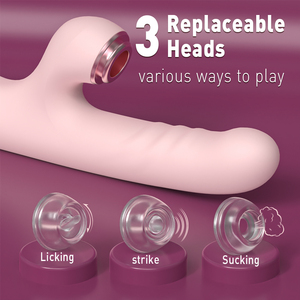 S-HANDE Pabrik OEM 3 Kepala Vibrator Kelinci yang Dapat Diganti Stimulator Klitoris Vibrator Kelinci G-Spot Mainan Seks Dorong untuk Wanita - Product Image 1