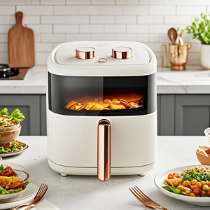 Friteuse électrique multifonctionnelle pour la maison, le garage et l'extérieur Grille-pain double sans huile à commande numérique US - Product Image 6