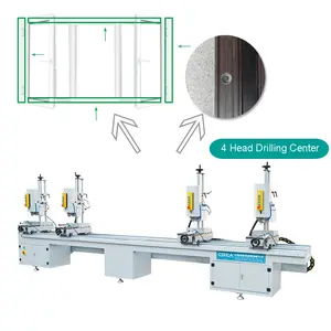 CGMA In Stock Mounting Holes drilling 4 heads windows and doors machinery aluminum door and window making machine